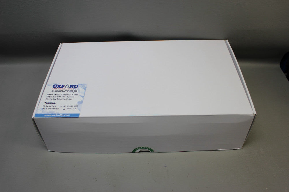 NEW BOX OF 960 OXFORD 1000uL RNase & DNase LTS PIPETTES  LTR-1000-SLF