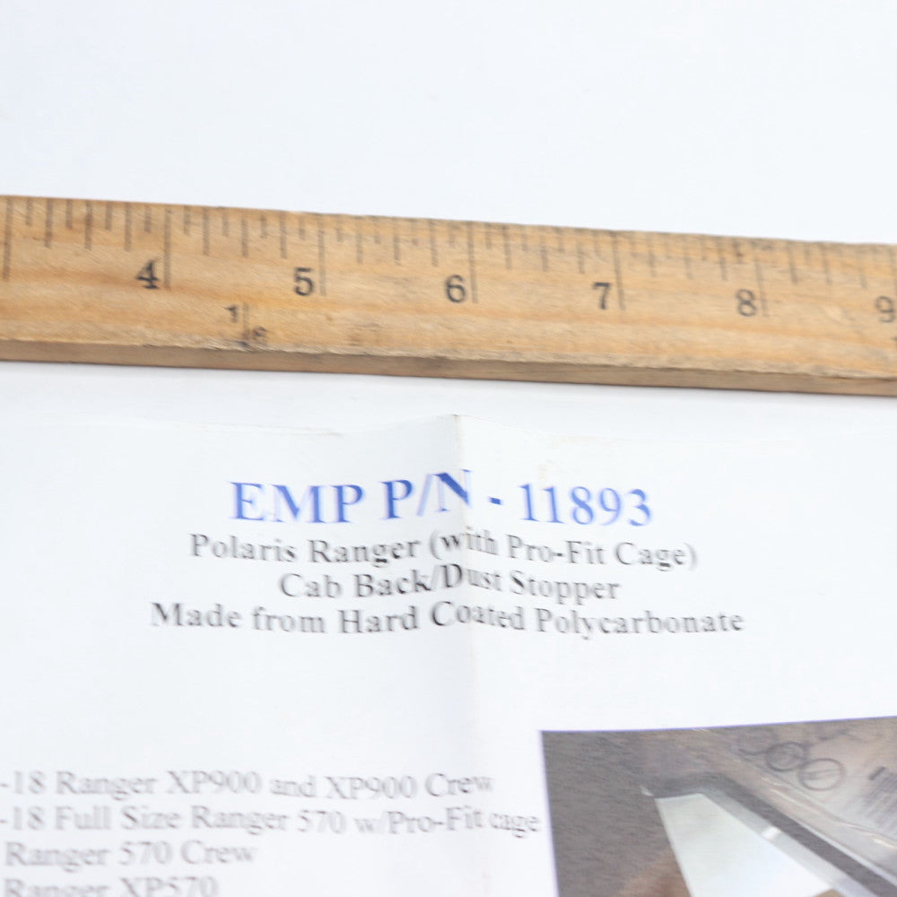 EMP Cab Back/Dust Stopper Hardware 11893 - Incomplete - Hardware Only