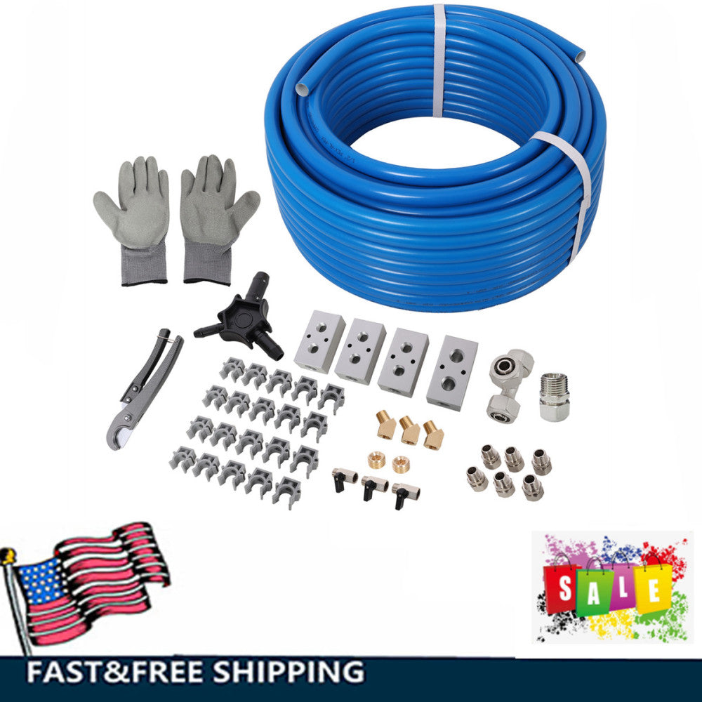 1/2 Inch x 100FT Compressed Air Line Kit PEX-AL-PEX Tubing Air Piping System