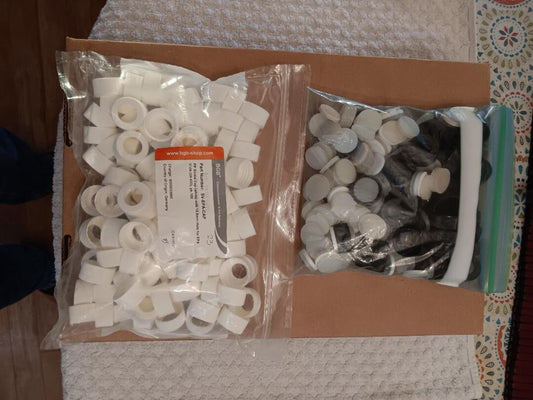 40 ml glass bottles (144/case) with septum and tops