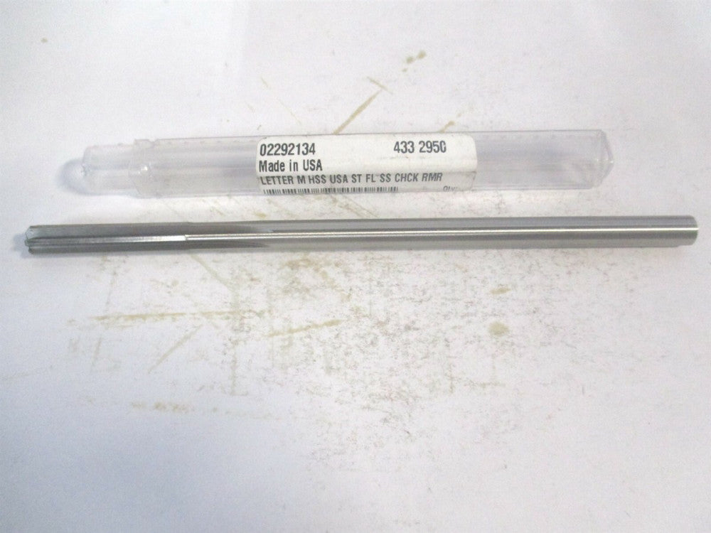 (433-0.2950) 1-1/2" x 6" Letter M HSS 6-Flute Straight Chucking Reamer 