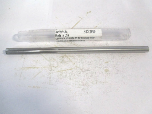 (433-0.2950) 1-1/2" x 6" Letter M HSS 6-Flute Straight Chucking Reamer 