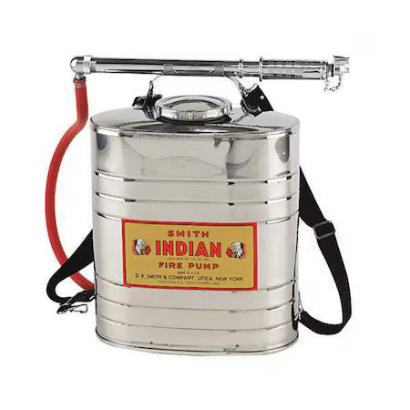 Indian 179015-17 Fire Pump With Smith Pump, Stainless Steel, 30 In L Hose, 18