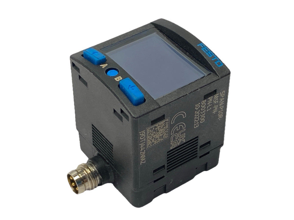 Festo SPAN-P10R-M5F-PN-PN-L1 Pressure Sensor Female M5 4-Pin 8035550