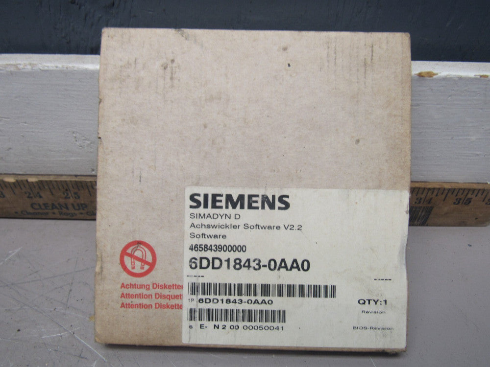 SIEMENS 6DD1843-0AA0 SIMADYN-D ACHSWICKLER SOFTWARE V2.2 NEW FACTORY SEALED !!