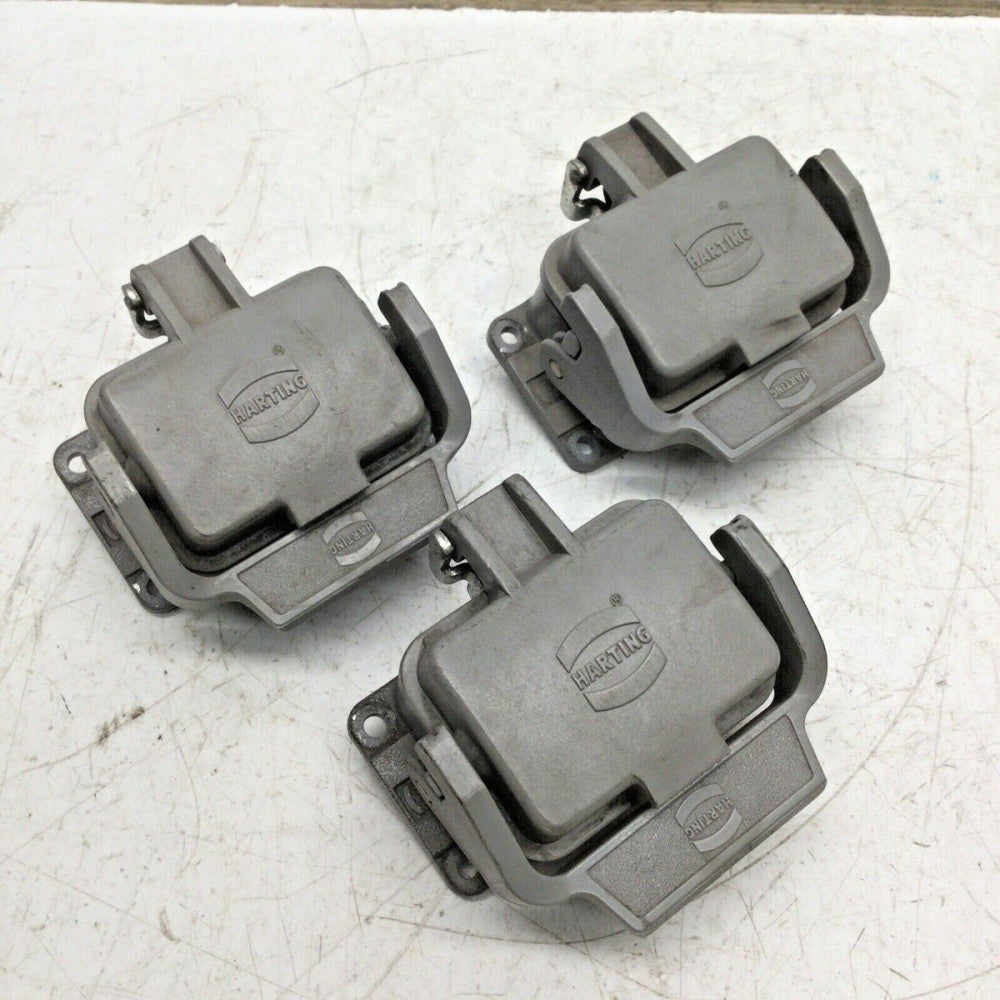 HARTING 6B Pin Connector Housing W/ PC-GF 20 Hab 10 EE-F Plug (LOT of 3)