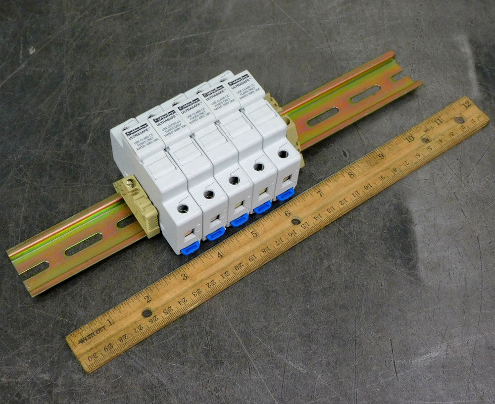Ferraz Shawmut USCC1-B213441 Fuse Holder w/ Weidmuller EW35 Terminal Block Rail