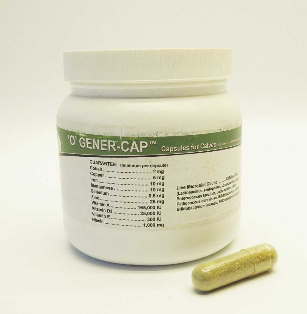 Bio Vet 'O' Gener-Cap Calf Capsules Nutritional  Microbial Supplement 50 Count