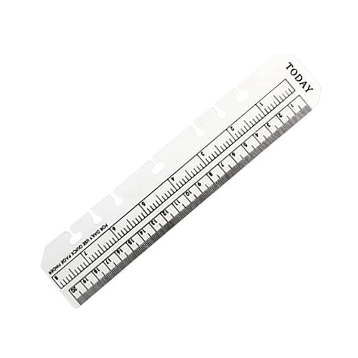 2Pcs Black/Clear Plastic Page Marker Pouch Pagefinder Measuring Ruler for A5/A6