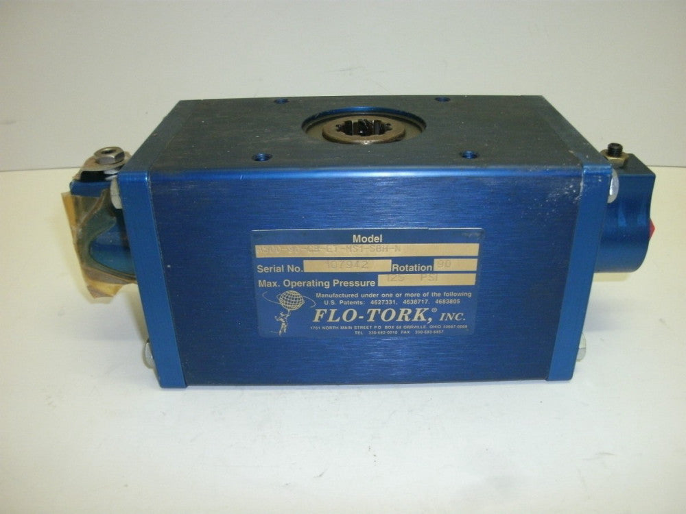FLO-TORK A500-90-CB-ET-MS1-SBH-N ROTARY ACTUATOR 125 PSI MAX.NEW NO BOX