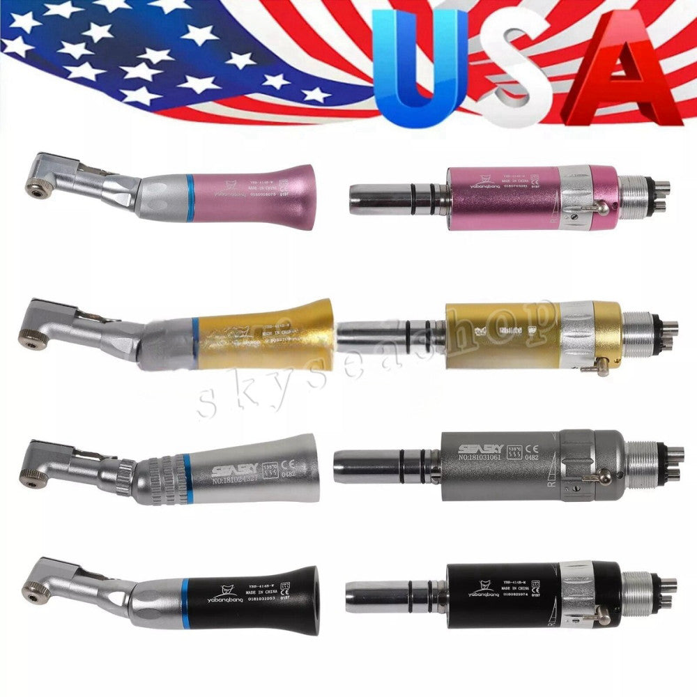 Dental Low Speed Contra Angle Handpiece Air Motor 4Holes E-type NSK STYLE USA