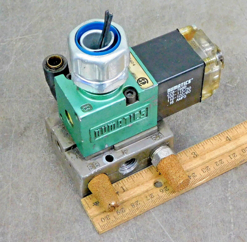 Numatics 11SAD4 Solenoid Valve 100-120V 16A 50/60Hz w/ Base Block