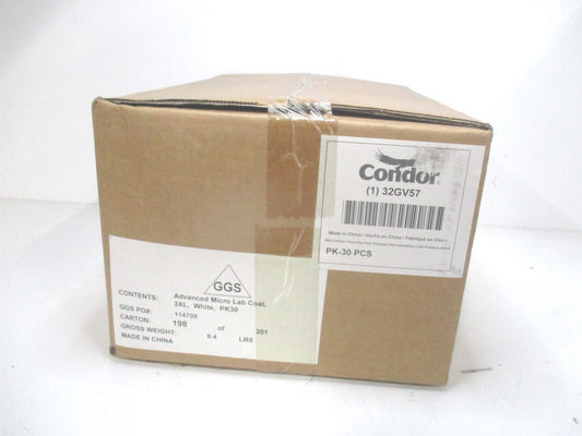 (32GV57) 3XL White Advanced Microporous Disposable Lab Coat - Pack of 30 