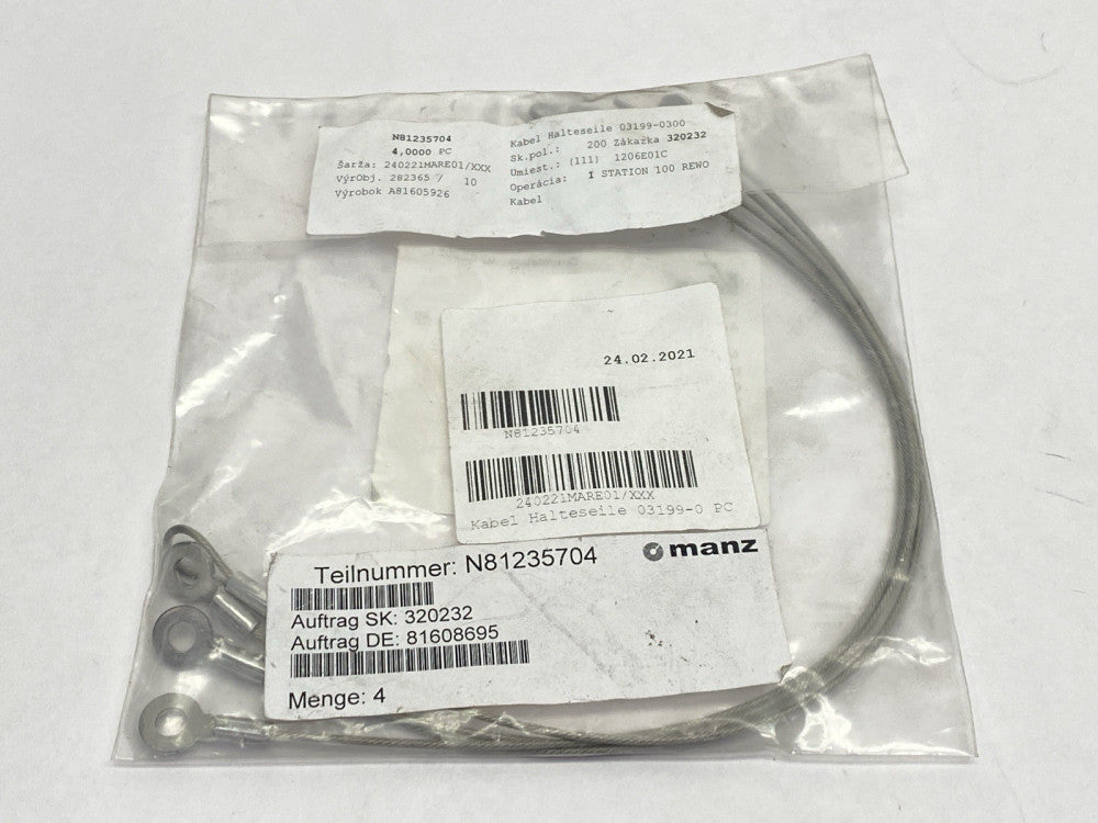 Manz N81235704 Cable Tethers LOT OF 4