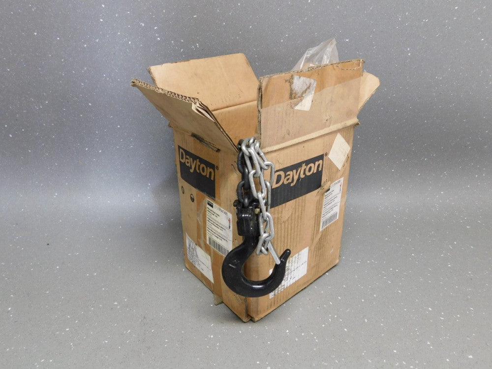 Dayton 1VW56B 1-Ton Manual Chain Hoist 2000 lb 15' Lift