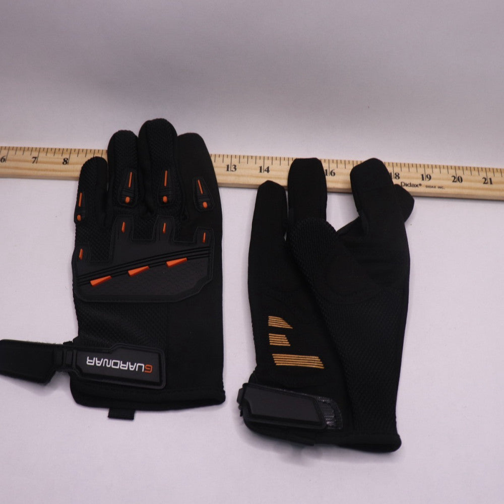 (Pair) Guardnar Mens Safety Work Gloves Flexible Grip TPR Black
