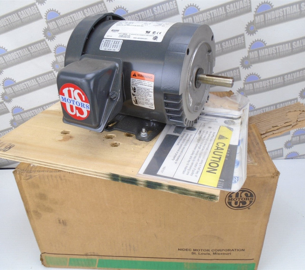 NIDEC - US MOTORS - PN: U13S2AC - 1/3-HP, 1765 RPM - 56C - F004 - (NEW in BOX)