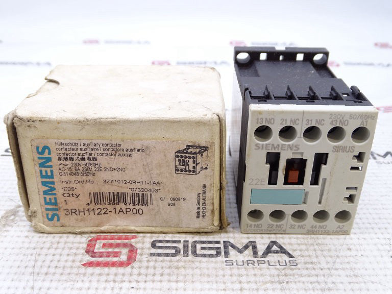 SIEMENS 3RH1122-1AP00 CONTACTOR