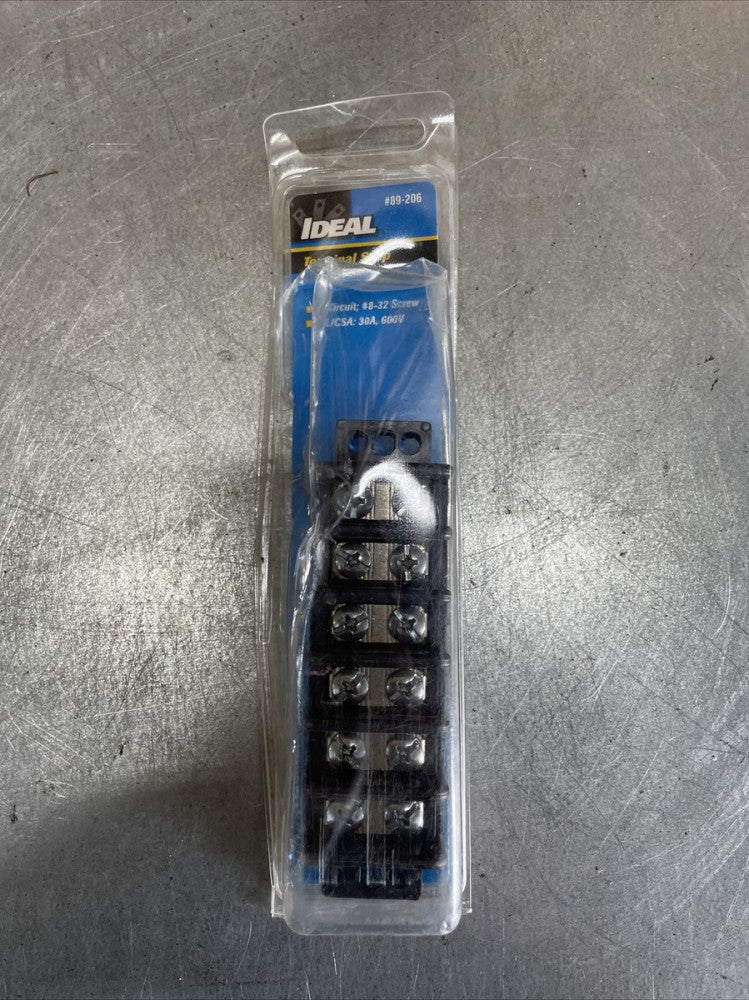 Ideal Industries 89-206 Terminal, 6 Circuit, UL/CSA: 30A/600V~ NEW OLD STOCK