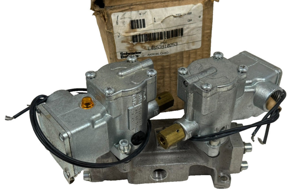 NEW PARKER / SCHRADER BELLOWS L4653910253 DOUBLE SOLENOID VALVE 110/120V 50/60HZ