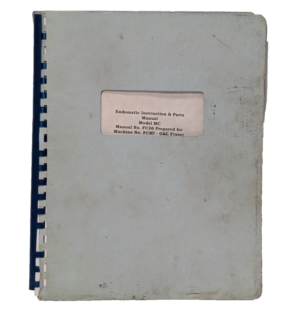 Giddings+Lewis Endomatic Model MC Instructions, Parts Manual FC26,  Fraser FCMI