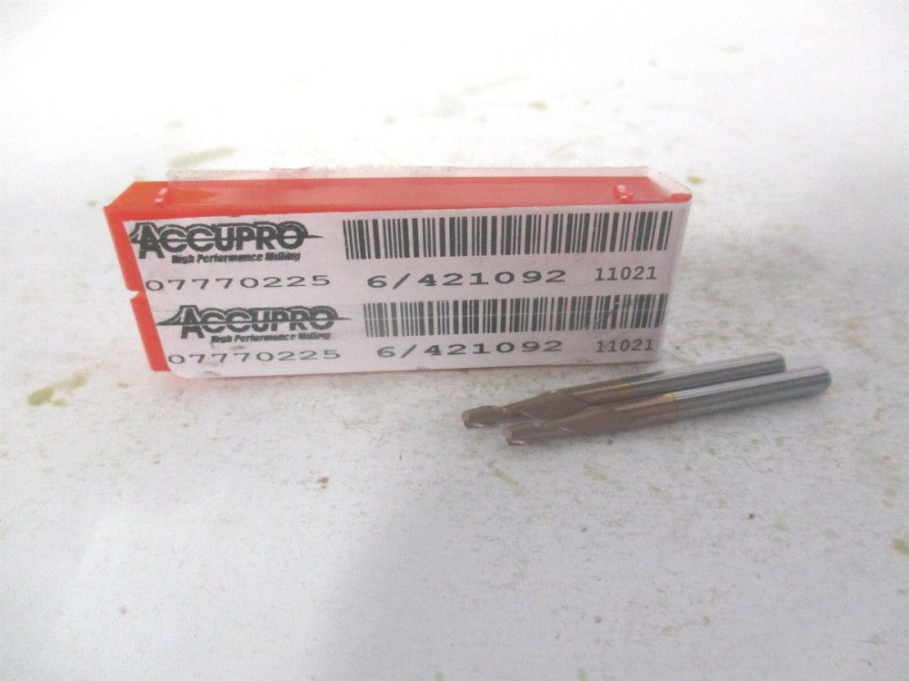 (12181243) 3/32" x 9/32" x 1/8" x 1-1/2" OAL Carbide 2Fl Square End Mill - Qty 2