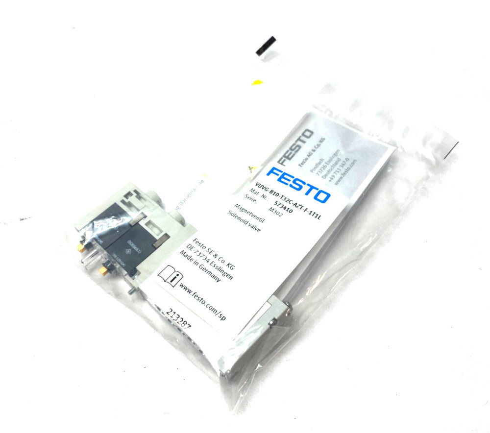 Festo VUVG-B10-T32C-AZT-F-1T1L Solenoid Valve 2x3 2-Way Monostable Closed 573410