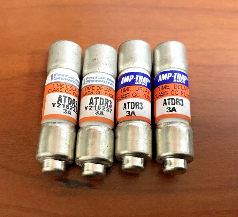 (Lot of 4) Ferraz Shawmut ATDR3 Class CC Fuse 3A 600Vac