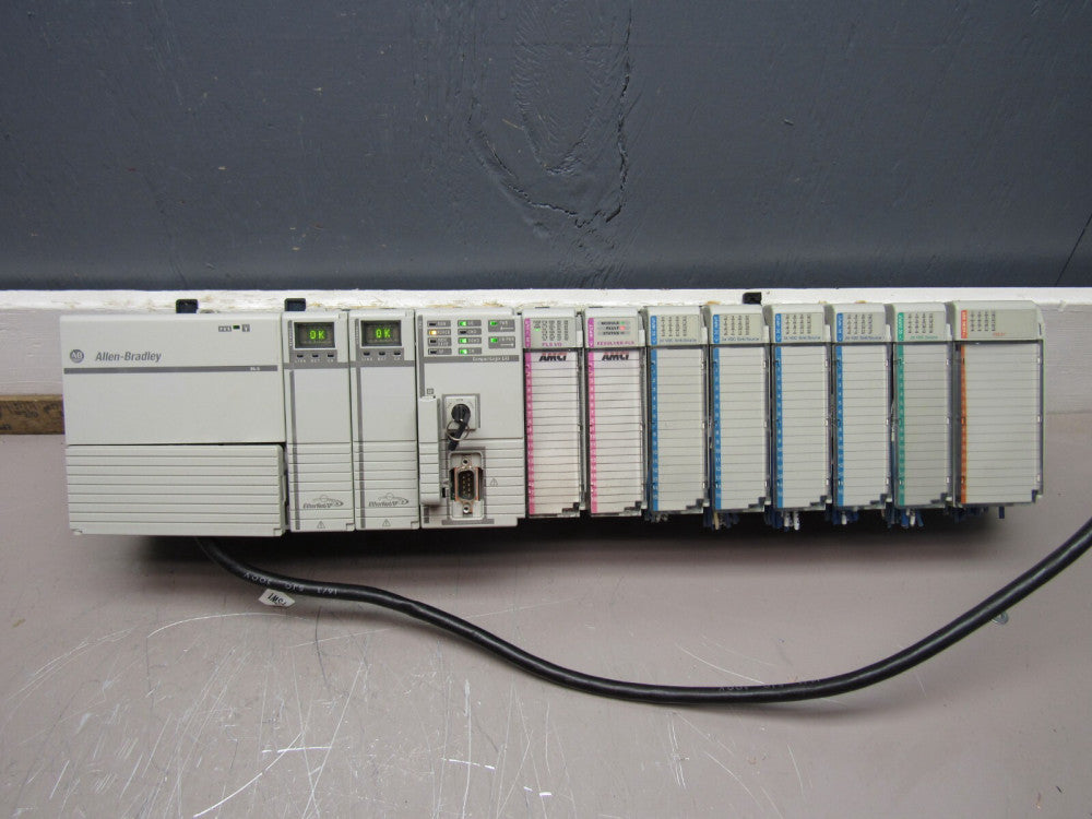 ALLEN BRADLEY COMPACTLOGIX SYS. 1768-L43 1768-ENBT AMCI-RESOLVER PLS W/6 I/O MOD