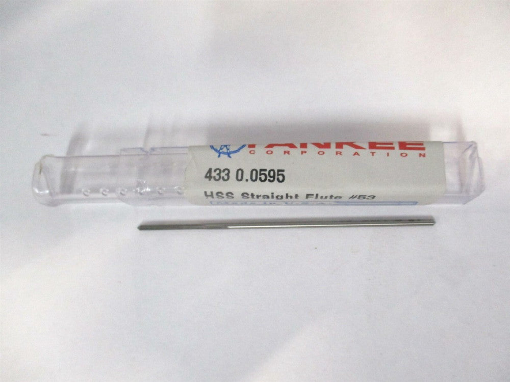 Yankee 433-0.0595 Size #53 HSS Straight Flute Chucking Reamer 