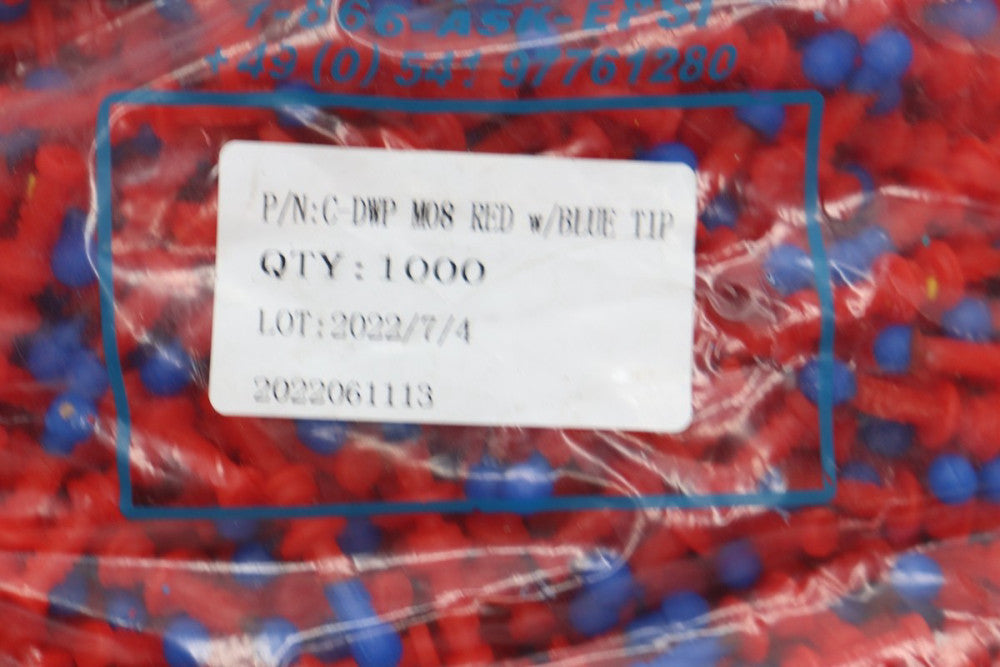 (1000-Pk) EPSI Plug C-DWP Series C-DWP MO8 RED W/BLUE TIP