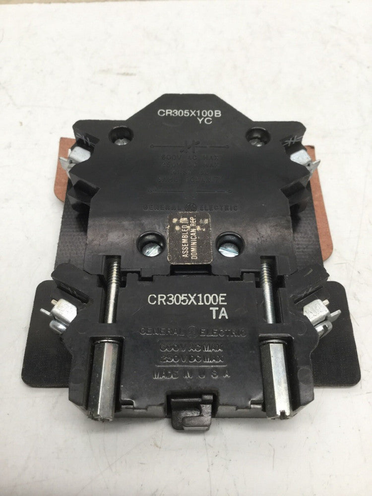 General Electric CR305X100B & CR305X100E Auxiliary Contact 600VAC 250VDC