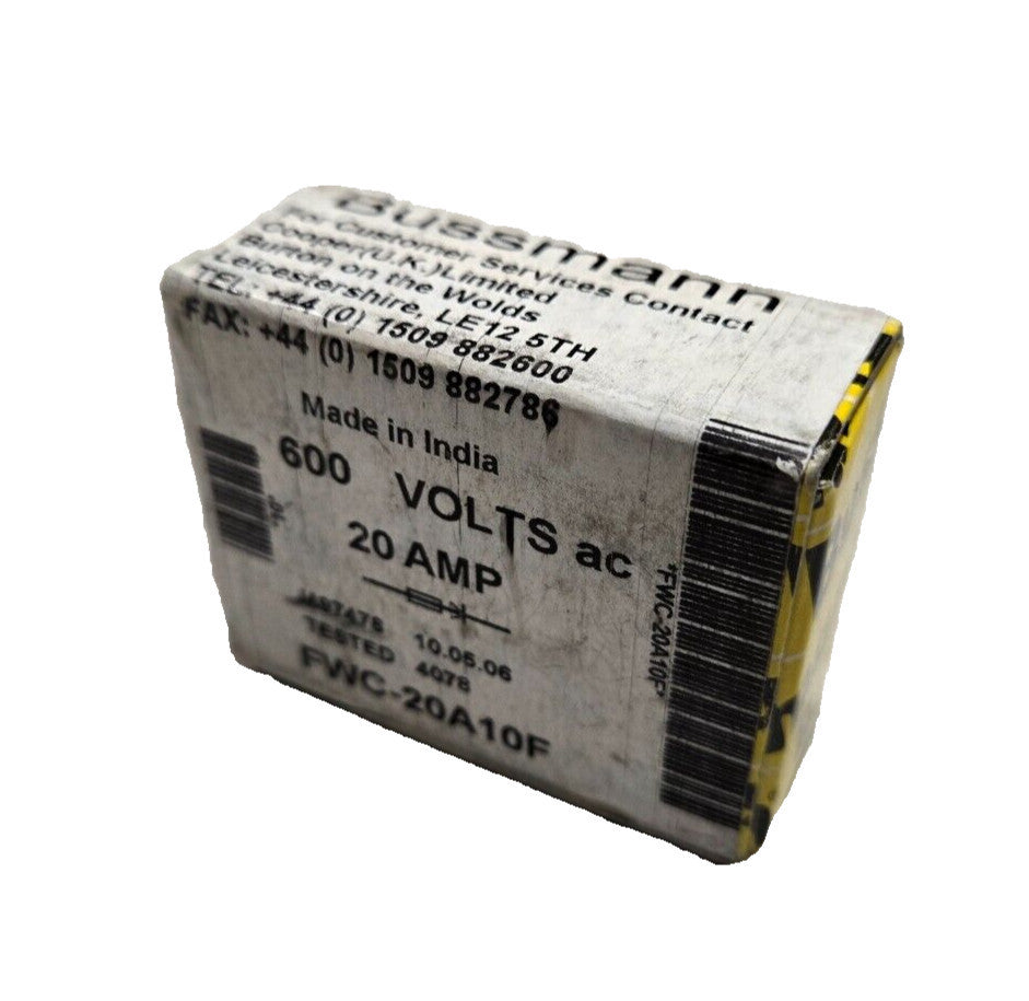 BUSSMANN FWC-20A10F Fuse 20A 600V PAK OF 10 --- NEW