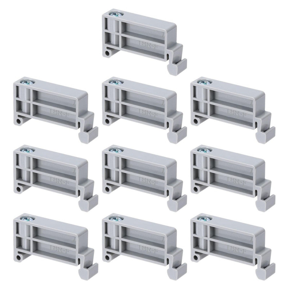 10 Pack Rail Mount Fuse Holder Terminal Block TBR-F Screw Terminal DIN Rail