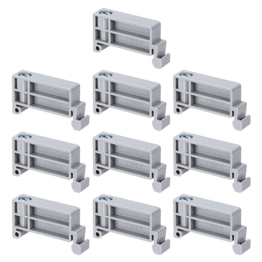 10 Pack Rail Mount Fuse Holder Terminal Block TBR-F Screw Terminal DIN Rail
