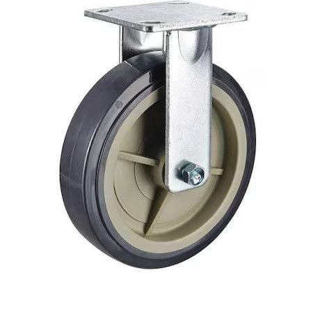 Zoro Select P21r-Up080r-14-H10 Plate Caster,Medium-Duty,Rigid