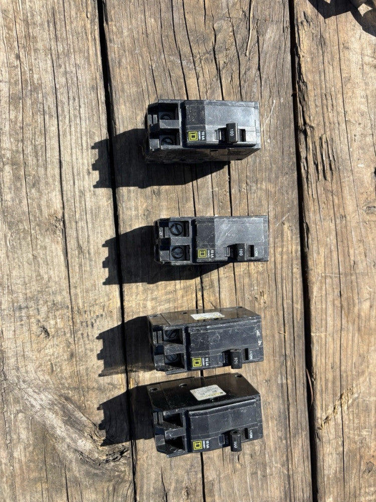 4 Used Square D QO2100 Circuit Breaker 2 Pole 100 Amp