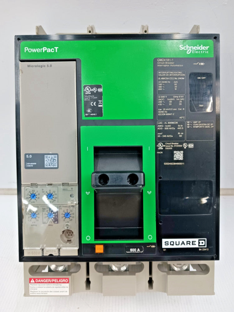 Schneider Electric 600 Amp Circuit Breaker 3 Pole 600V GM24181-1 / PGP36060CU33A