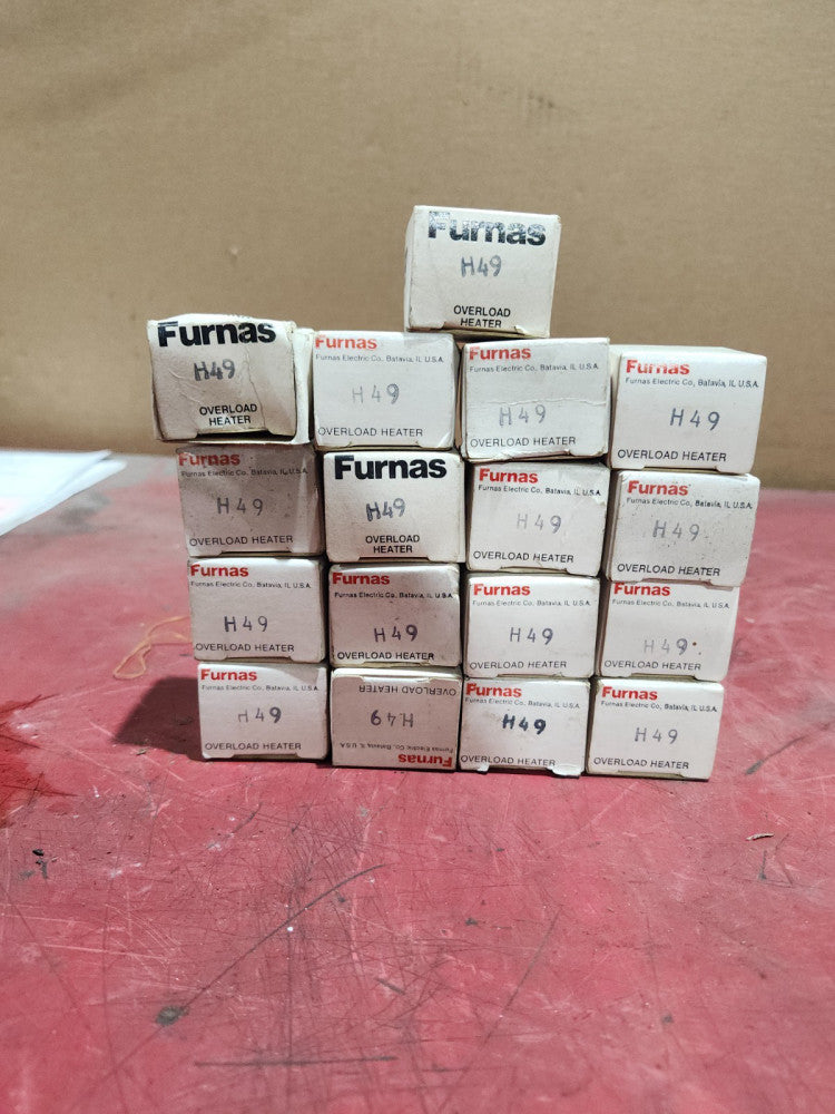 NEW IN BOX LOT OF 17 FURNAS OVERLOAD RELAY HEATER ELEMENT H49
