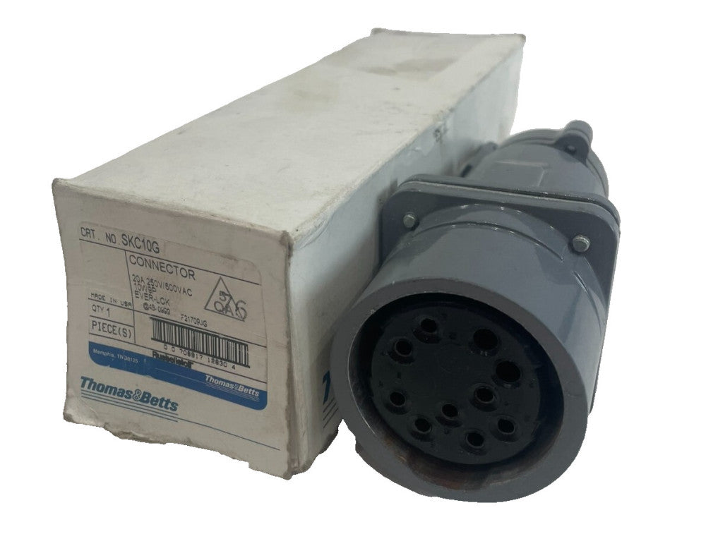 NEW T&B RUSSELLSTOLL SKC10G FEMALE CONNECTOR 20A 250V 600VAC