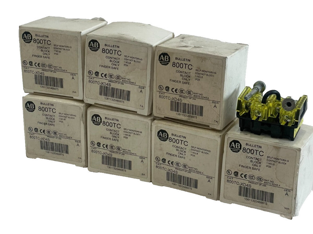 A  / B 800TC-XD4S CONTACT BLOCK SER. A 800TCXD4S LOT OF 7 NEW, SURPLUS