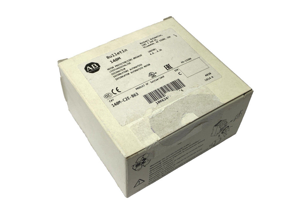 Allen Bradley 140M-C2E-B63 Motor Protector Circuit Breaker 3-Pole 4-6.3A Ser. C