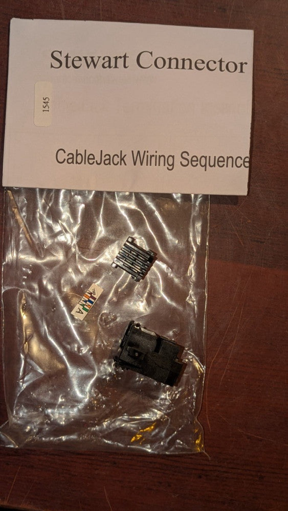 Lot of (4) 	 Stewartt Modular Jack Connector 8P8C UNSHIELDED NEW