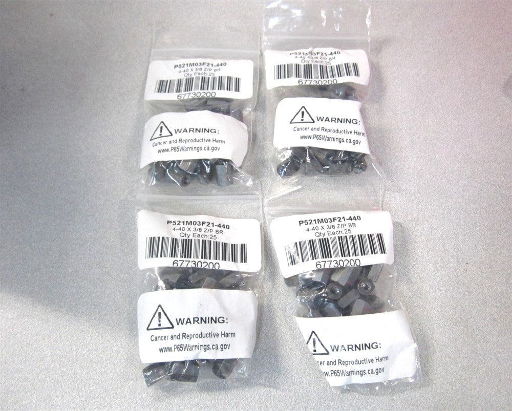 Electro P521M03F21-440 #4-40 3/8" OAL Female Hex Circuit Board Standoff - Qty 4