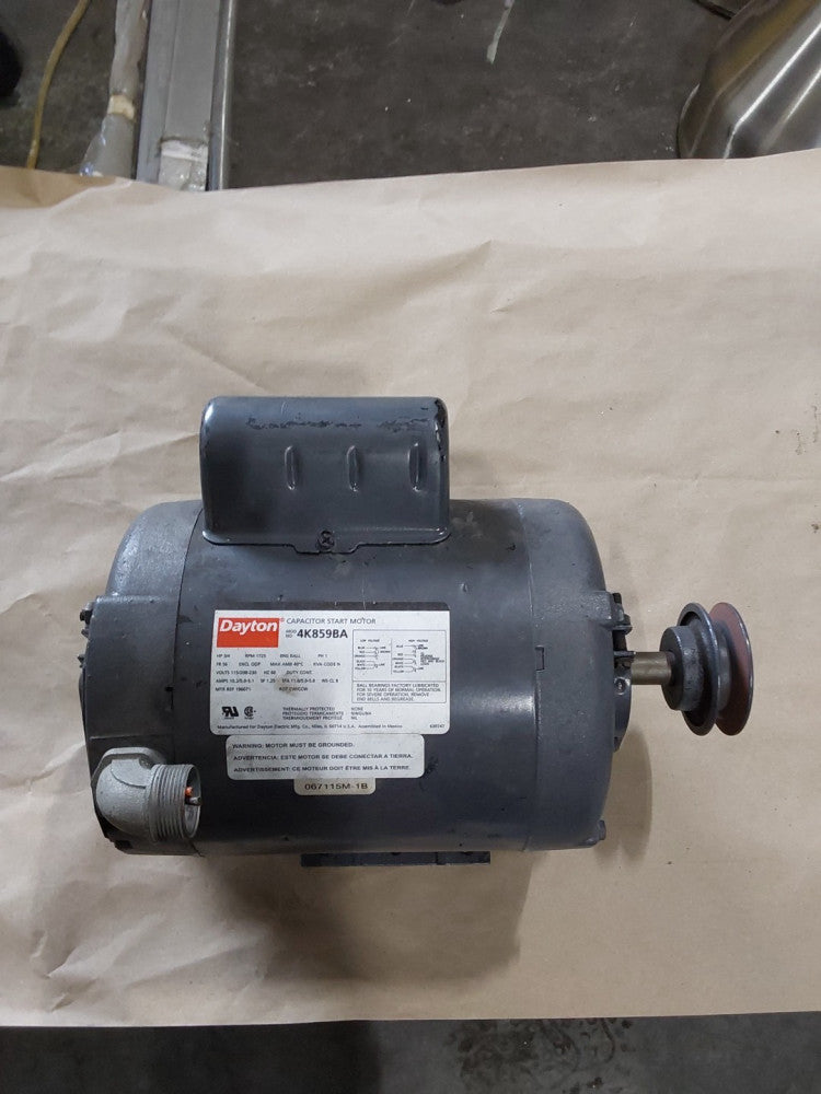 DAYTON Belt Drive Fan & Blower Motor 3/4 HP, 115V, 1725 RPM, Model 4K859BA