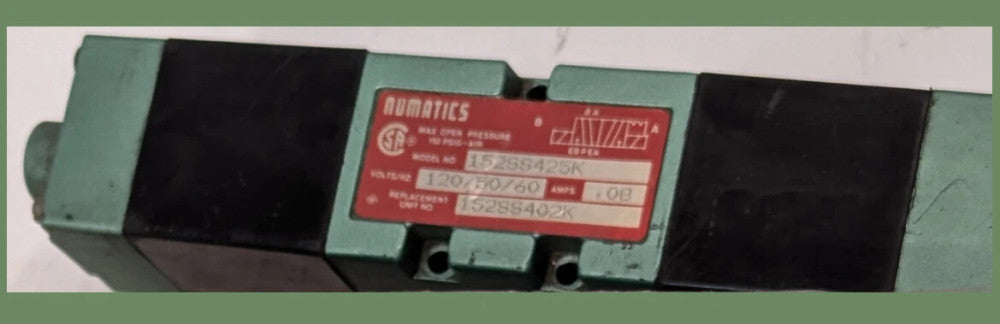 Numatics 152SS425K Pneumatic Solenoid Valve, 120vac, 69cfm Max