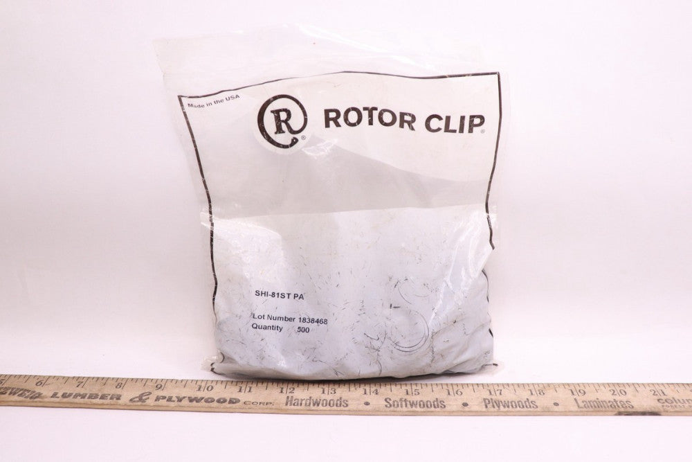 (500-Pk) Rotor Clip Retaining Ring External Inverted 0.812" Shaft OD