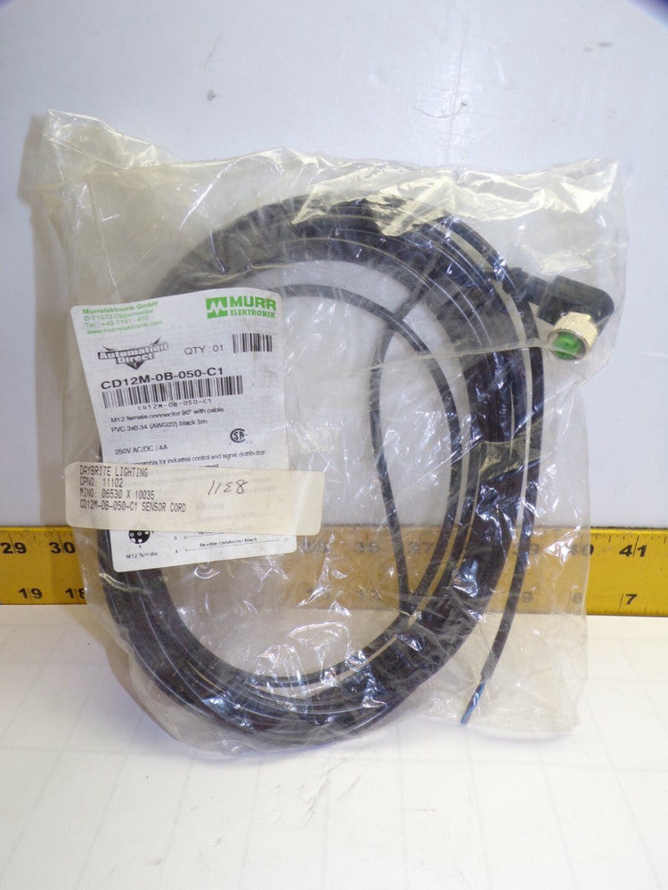 NEW AUTOMATION DIRECT 4 PIN RIGHT ANGLE CABLE CONNECTOR  CD12M-0B-050-C1