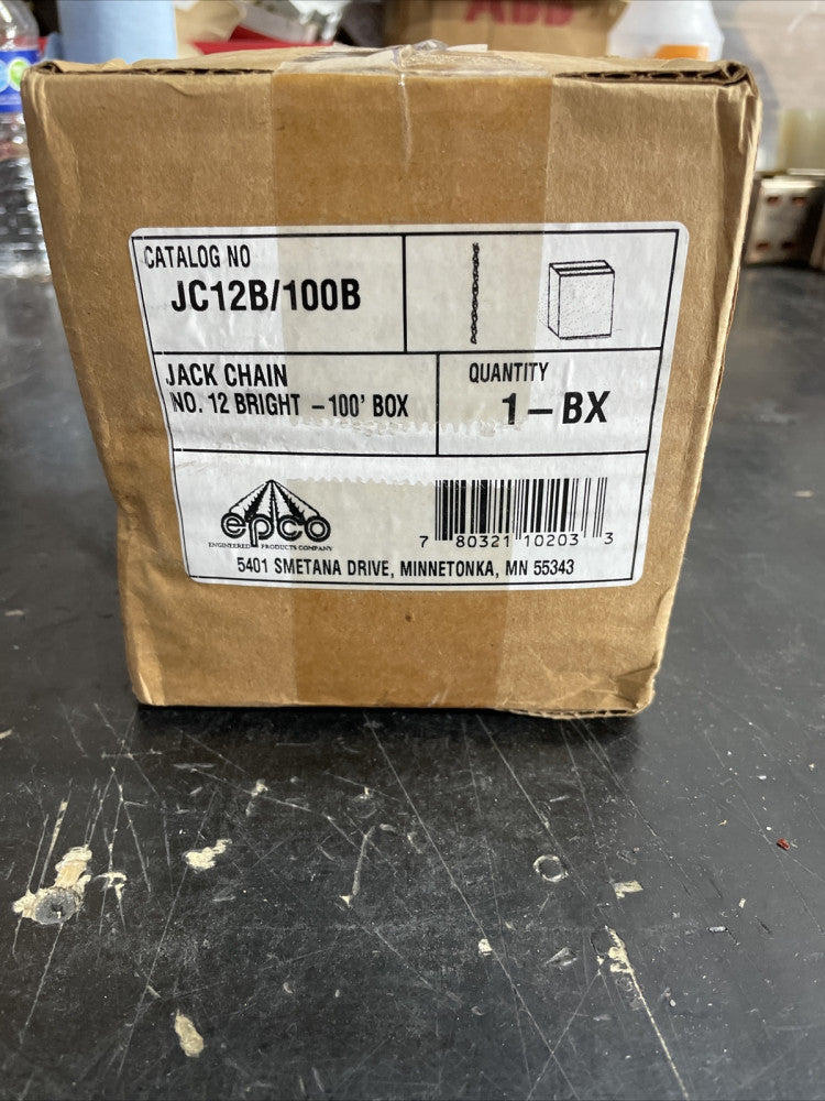 1- New in Box! EPCO JC12B/100B JACK CHAIN 100FT
