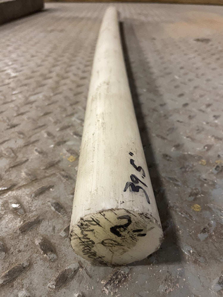2” x 39.5” Polypropylene Round Bar/Rod Stock